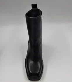 TRONCHETTI PELLE TACCO QUADRATO